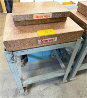 (2) STARRETT  "PINK" GRANITE SURFACE PLATES w/