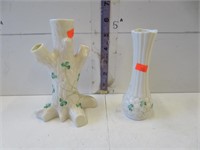 2 - Belleek vases