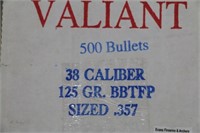 Valiant 38 Caliber Size .357 (500 Bullets)