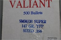 Valiant 38 Caliber Size .357 (500 Bullets)