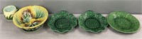 Majolica Pottery Lot Collection damages