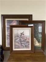 (5) Framed Prints with Wall Plaque