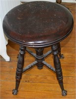 Antique Claw & Ball Foot Piano Stool