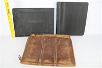 Old Leather Pouch and Check Book Covers