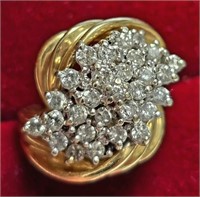 $4950 14K  6.91G Natural Diamond 0.6Ct Ring