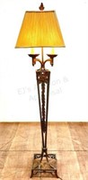 Classical Style Iron Candelabra Floor Lamp & Shade