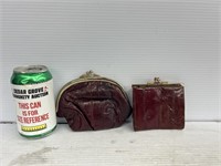 Small leather coin purses