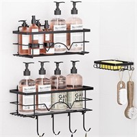 Tocozy Shower Caddy, 3-Pack Adhesive Shower Shelf