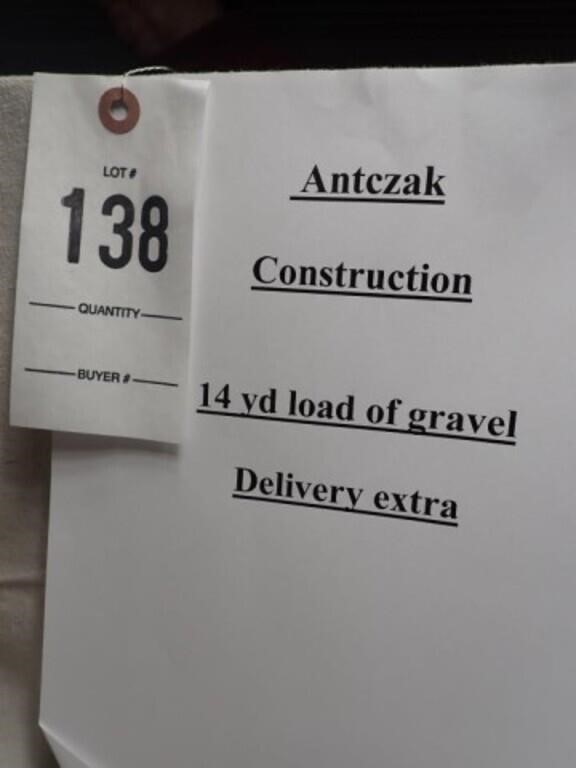 Antczak Construction 14 Yds. Gravel