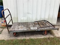 Flatbed Cart with Hand Rails
