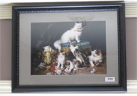 14 X 18 Framed Cat Print