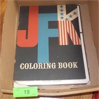 VINTAGE JFK COLORING BOOK (UNUSED), SHEET MUSIC