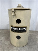 McCormick-Deering metal can with twine roll