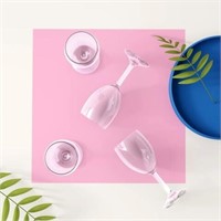 Set Of 4 Plastic 8 Oz. Wine Glasss