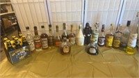 Open Bottles of Liquor: Crown Royal, Triple Sec,
