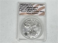 2011 S MS70 Silver Eagle Dollar