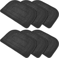 6 Pcs Kitchen Rug Mats 27 x 18 Inch, Charcoal Gray