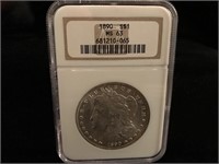 1890 Morgan Silver Dollar MS 63