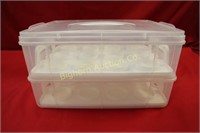 Cupcake Storage Container w/ Removable Trays