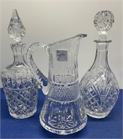 Cut Glass / Crystal Carafes with Tops , Cut Glass