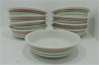 Fiesta Post 86 9 - 7" bowls with stripes