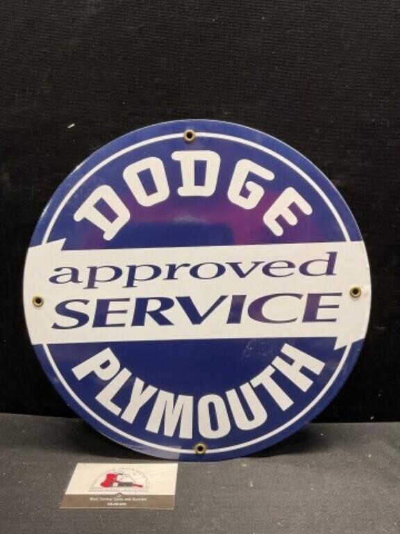 Enamel Dodge Plymouth Sign