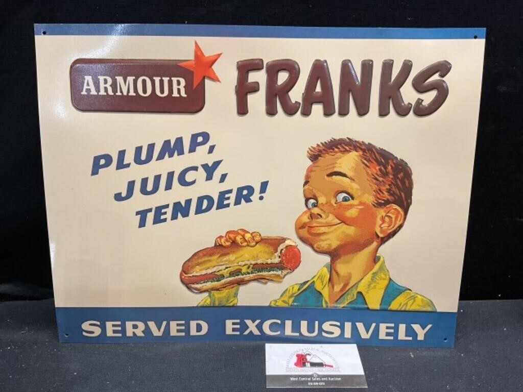 Metal Armour Franks Sign