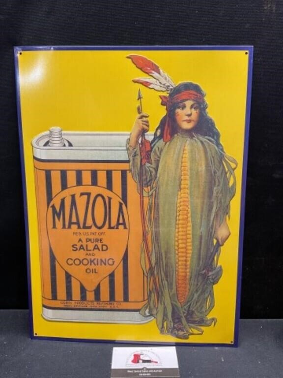 Metal Mazola Cooking Oil Sign