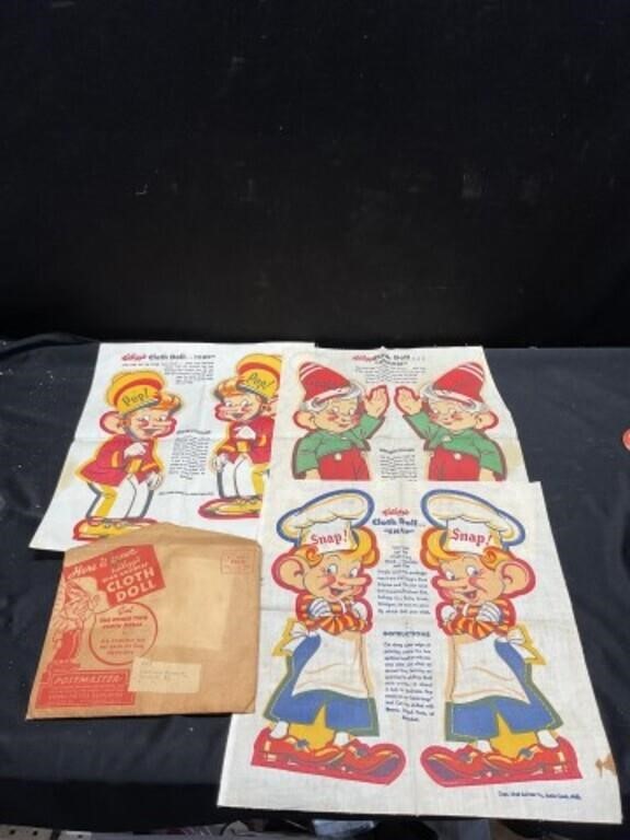 1948 Kellogg’s Snap, Crackle, and Pop Cloth Dolls