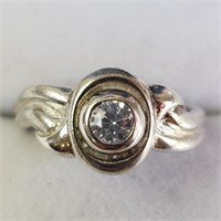 $100 Silver CZ Ring