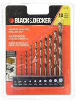 BLACK + DECKER  Drill Bit Set, 10-Piece