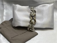 David Yurman Link Buckle 18kg&.925 Bracelet