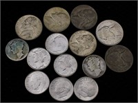Silver US Coins - Dimes & War Nickels