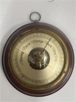 Vintage German Wooden Hanging Barometer
