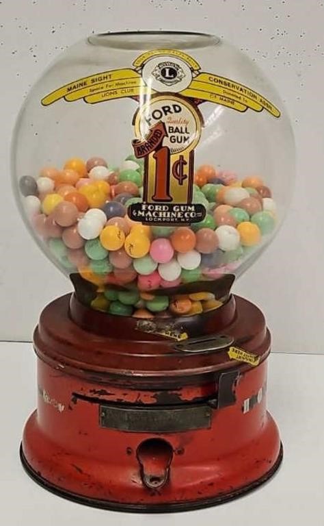 Old Ford 1 Cent Gumball Machine
