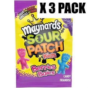 MAYNARDS SOUR PATCH KIDS BERRIES 185g X 3 PACK