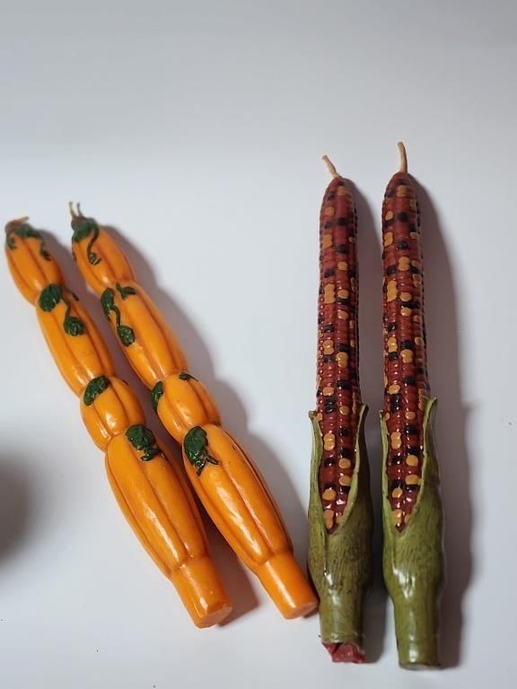 Decorative Candles Corn and Pumpkins