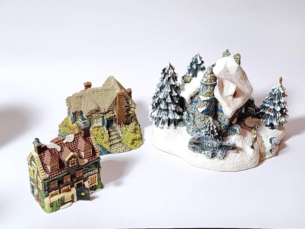 Lot of 3 Christmas Houses