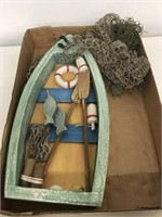 TRAY OF DECOR, NAUTICAL, MISC