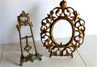 Brass Picture Frame & Easel