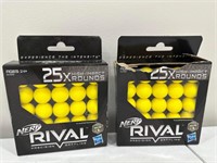 Lot of 2 - NERF Rival Yellow Foam Ammo Balls