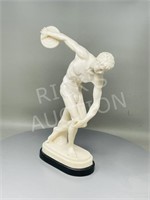 handmade Italian discus thrower figure - 14" tall