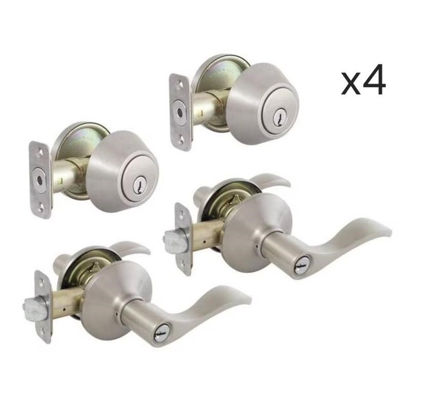 *Lot of 4* Defiant Naples Satin Nickel Single