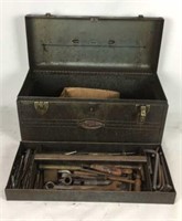 Vintage Craftsman Toolbox with Vintage Tools