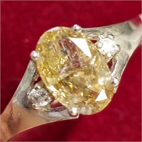 $3350 14K  Brown Diamond (1.01Ct, I2) 2 Side Diamo