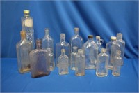 Collection of bottles including Rawleighs,