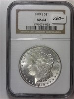 1879-S NGC MS64 Morgan Silver Dollar