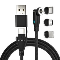 NEW $40 6FT Magnetic Charging Cable w/3 Connectors