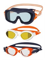 3-Pk Speedo Juniors Goggles, Various Colours