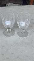 Pair of Waterford Colleen Claret WIne Glasses
